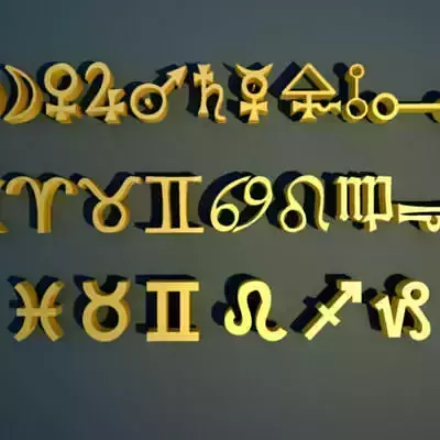Zodiac Magic Symbols 3D model
