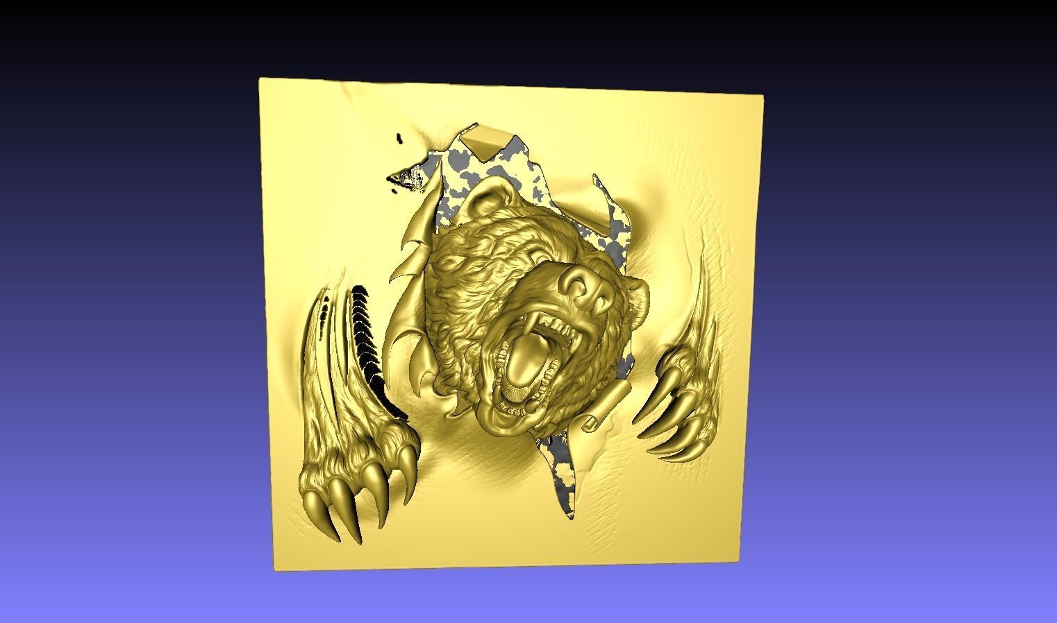 Bear 3d wall frame