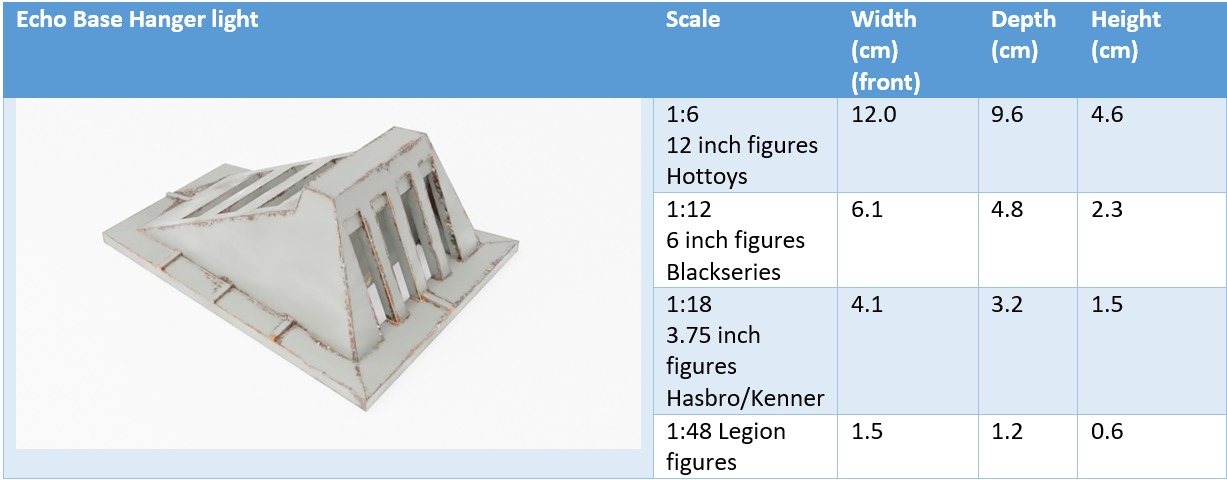 Star Wars Echo Base Hangar light - 1-18 scale Hasbro Kenner 3D print model_32