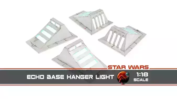Star Wars Echo Base Hangar light - 1-18 scale Hasbro Kenner 3D print model