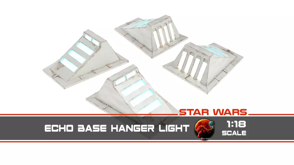 Star Wars Echo Base Hangar light - 1-18 scale Hasbro Kenner 3D print model_0