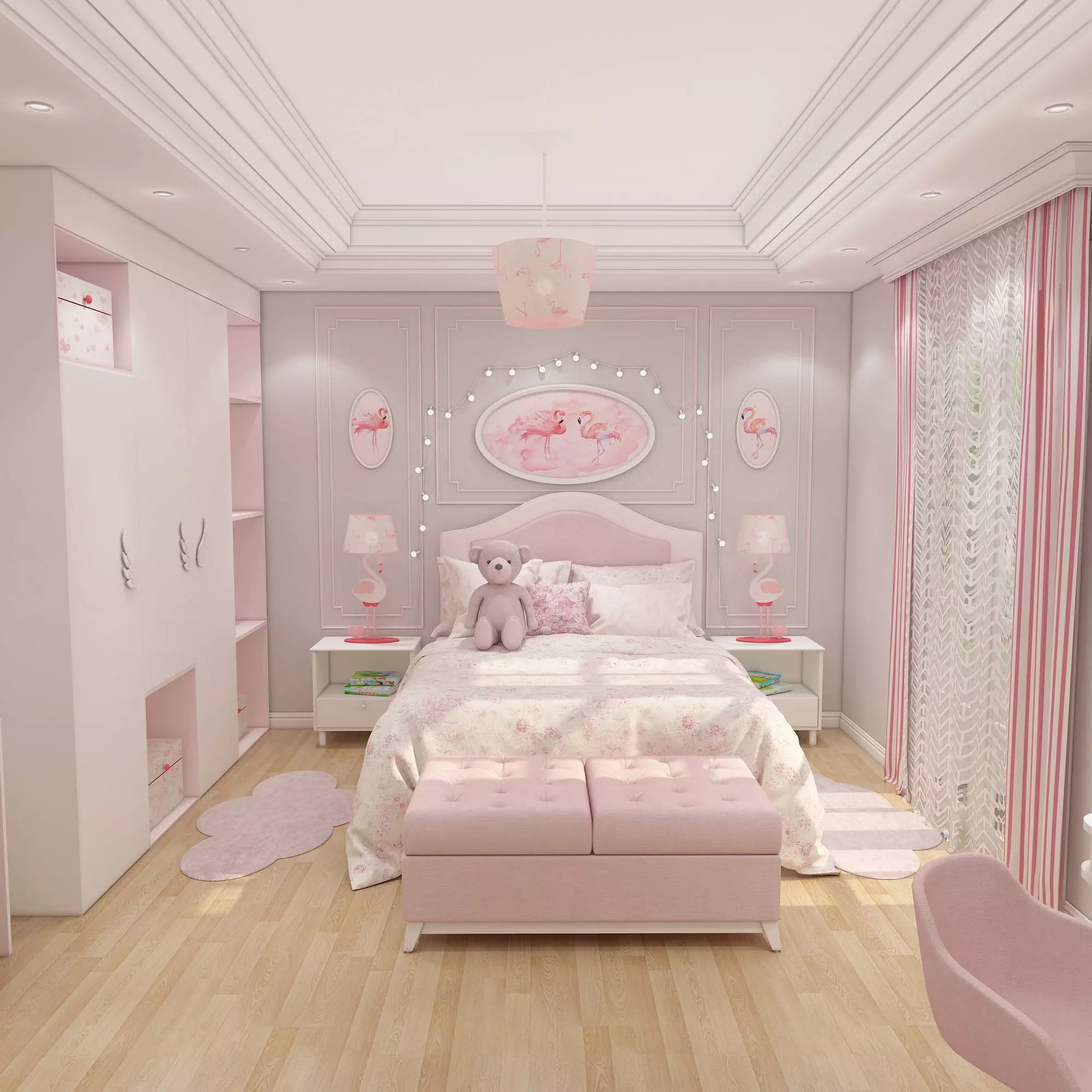 girls bedroom 3D model