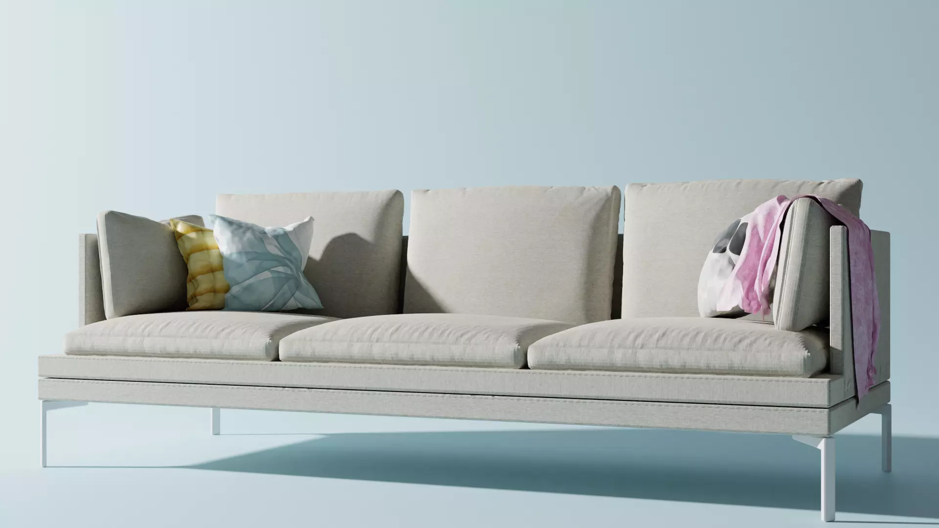 Couch sofa with pillows Free 3D model