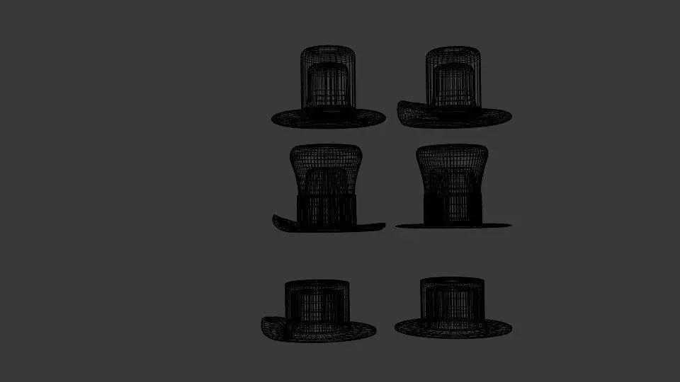 USA Hat Pack Low-poly 3D model_1