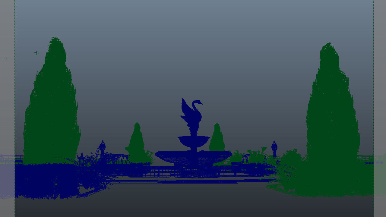 Fountain garden 3D model_3