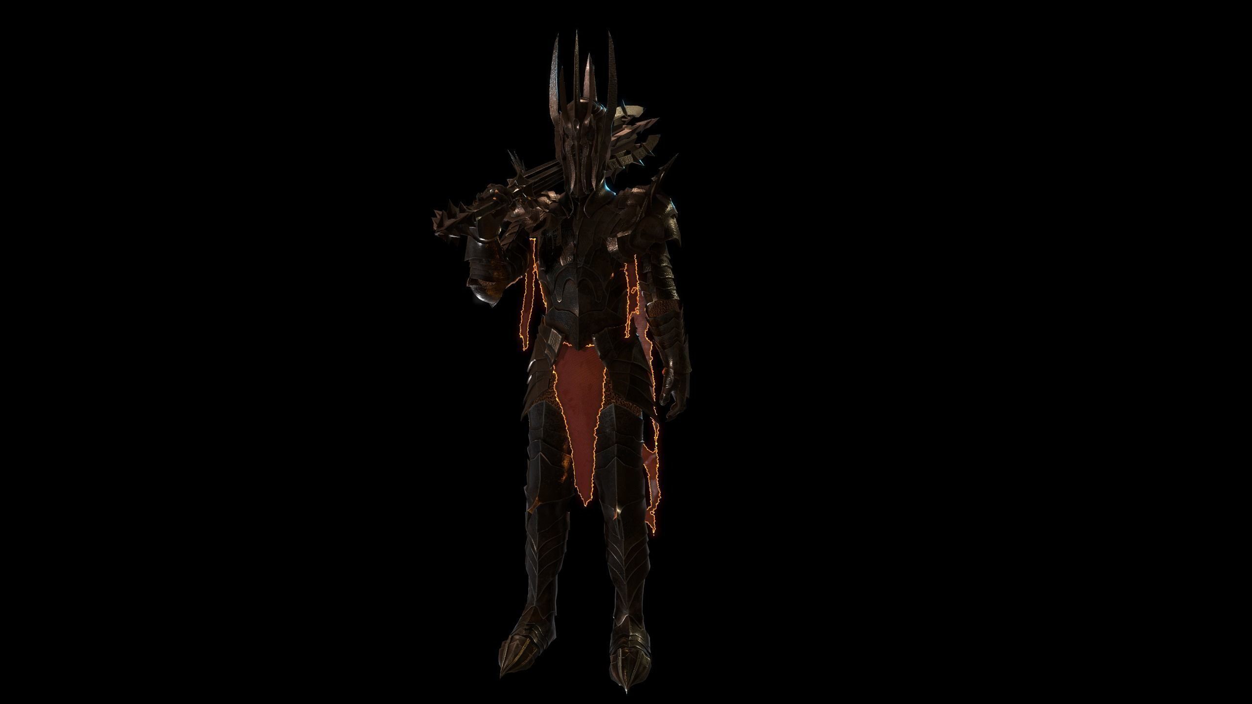 Sauron Armor Low-poly 3D model_4
