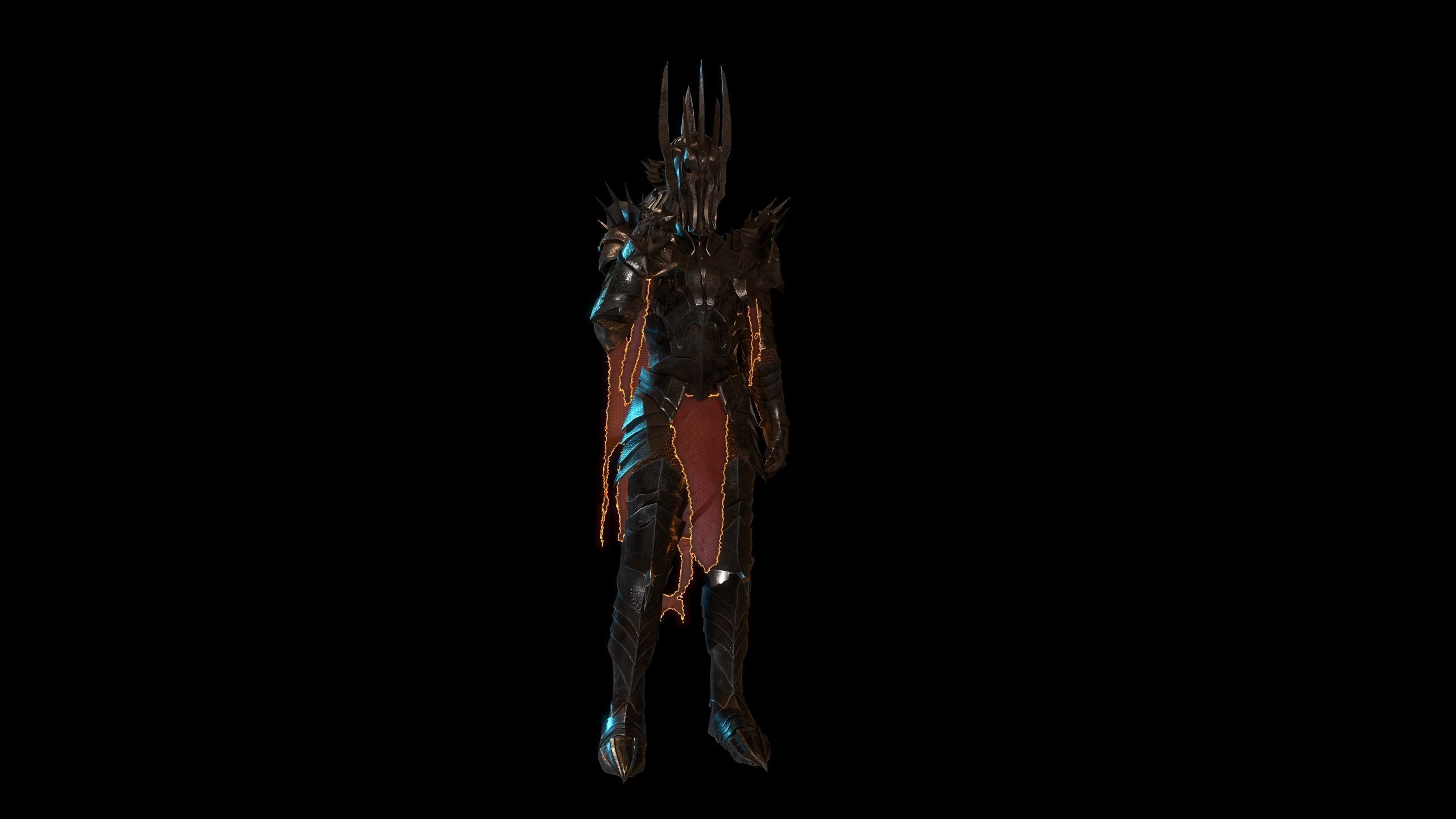 Sauron Armor Low-poly 3D model_6