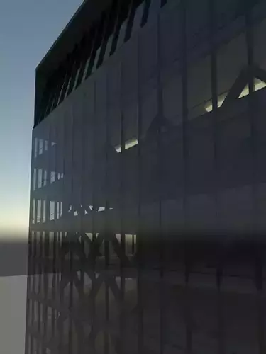 Skyscraper building with lights