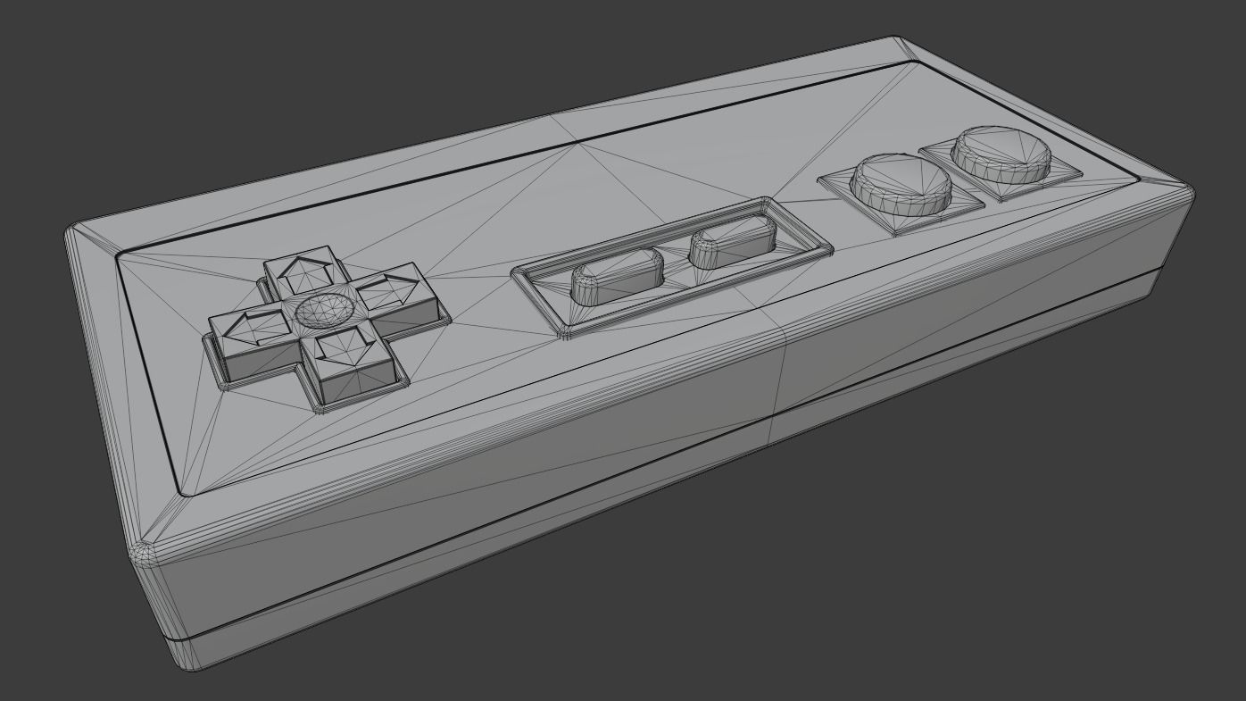 NES Controller Free 3D model_7