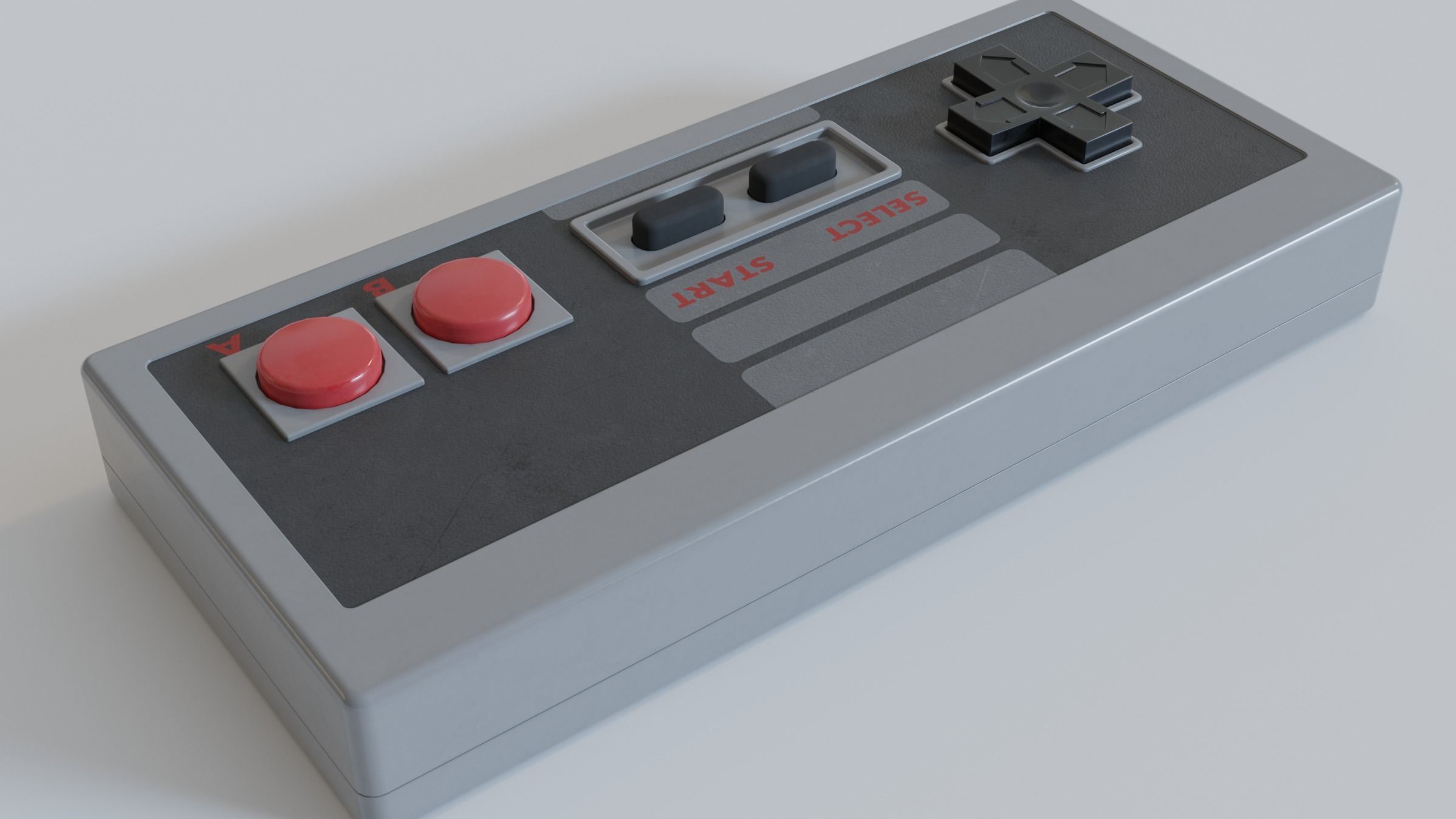 NES Controller Free 3D model_2