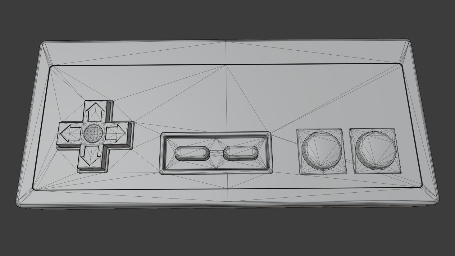 NES Controller Free 3D model_6