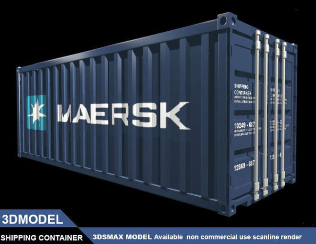 shipping container 3d model Free 3D model