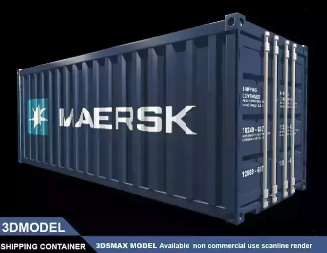 shipping container 3d model Free 3D model