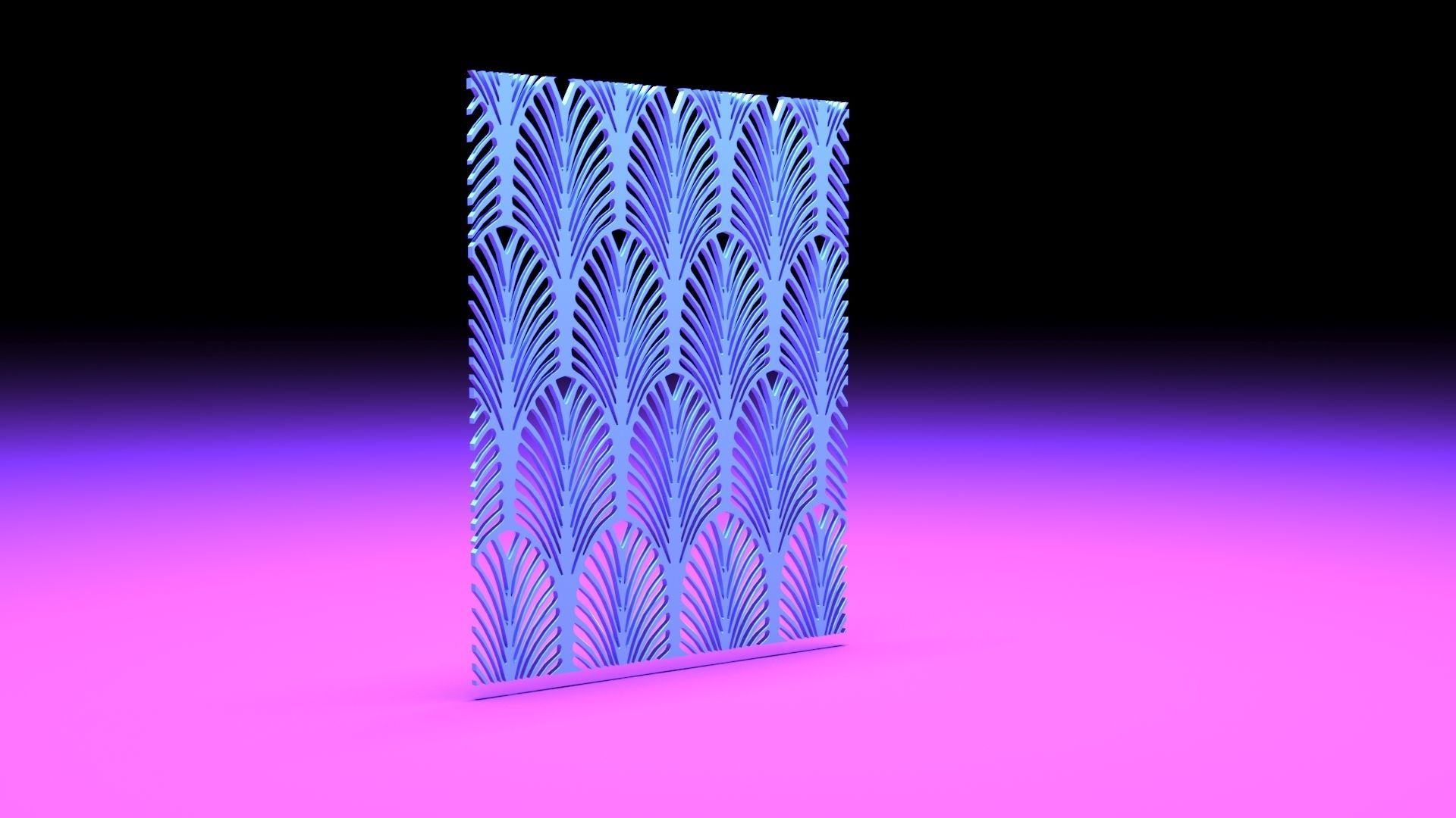 Vertical panel set Separet liberty style 3D model_1