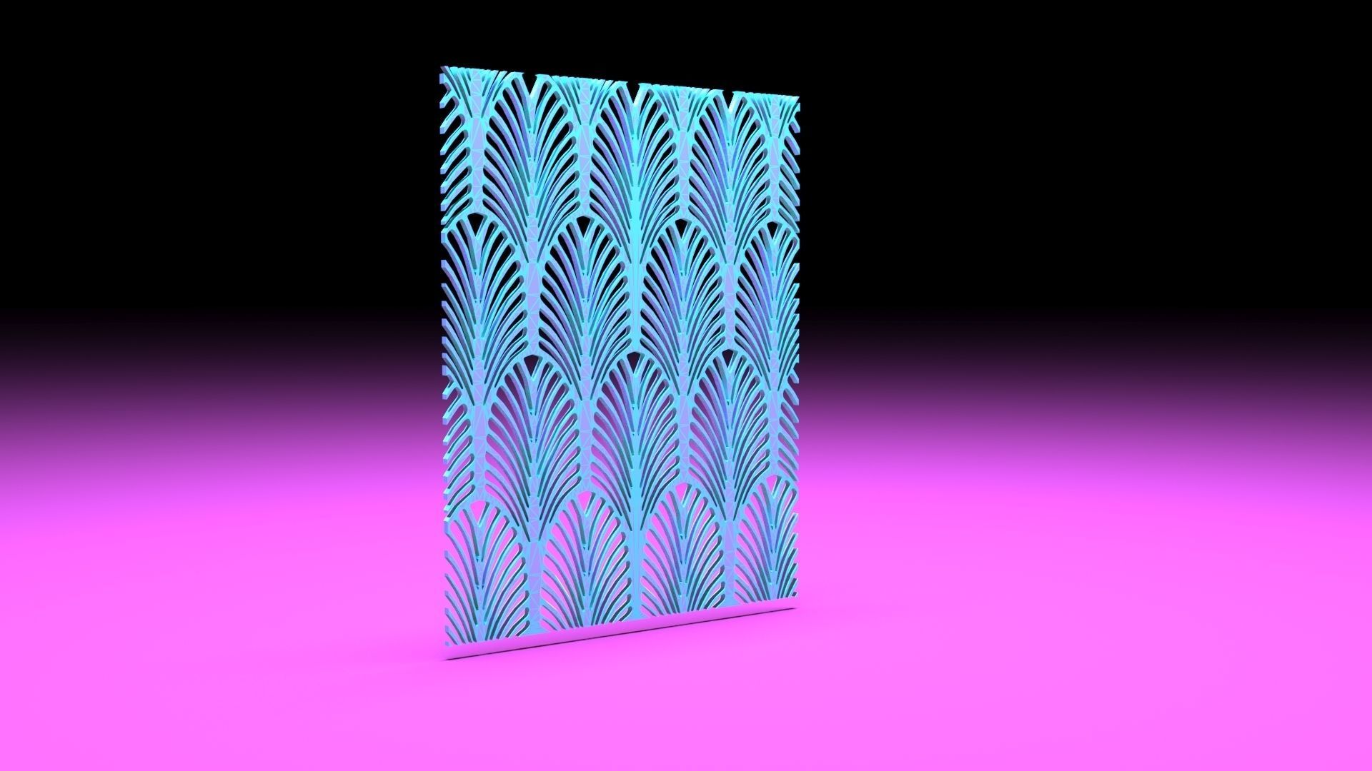 Vertical panel set Separet liberty style 3D model_2