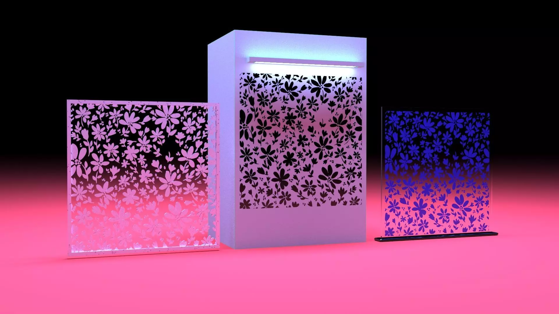 Vertical panel set Separet liberty style 3D model_0