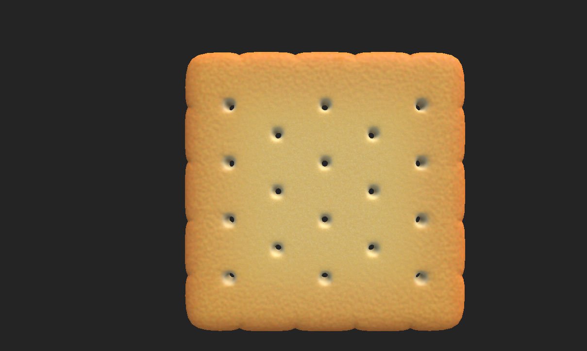 Square Cracker 3D model_9