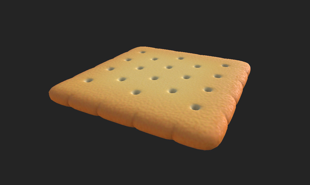 Square Cracker 3D model_6