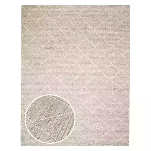 REINA DIAMOND HANDWOVEN WOOL RUG Low poly