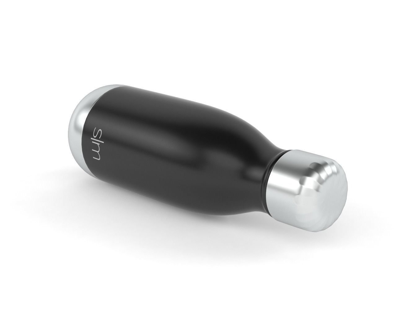 Simple Modern Wave Water Bottle 3D model_4