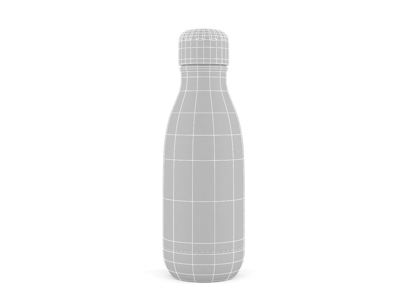 Simple Modern Wave Water Bottle 3D model_8
