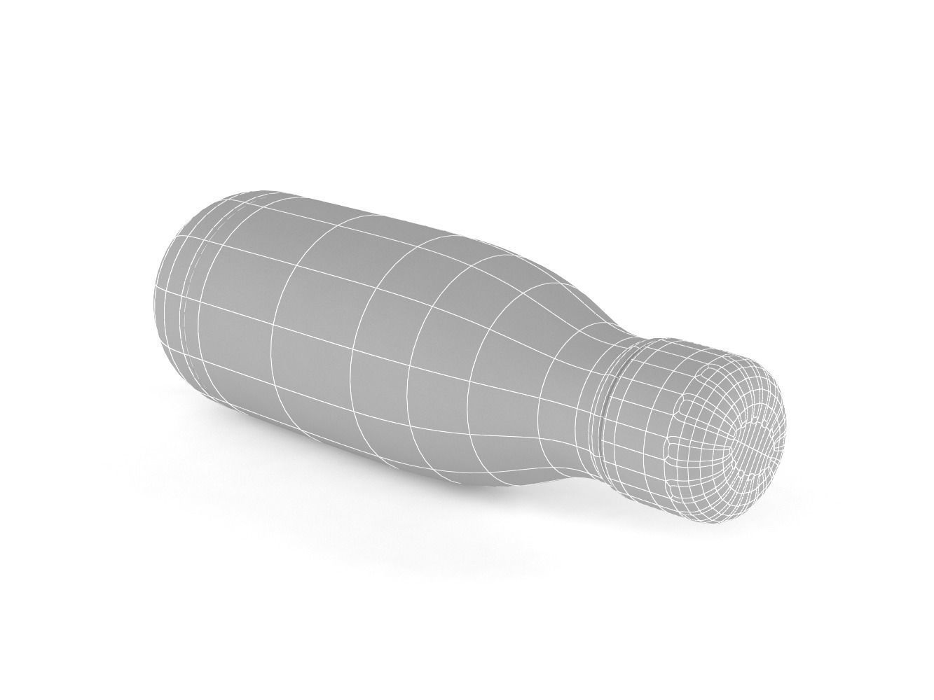 Simple Modern Wave Water Bottle 3D model_9