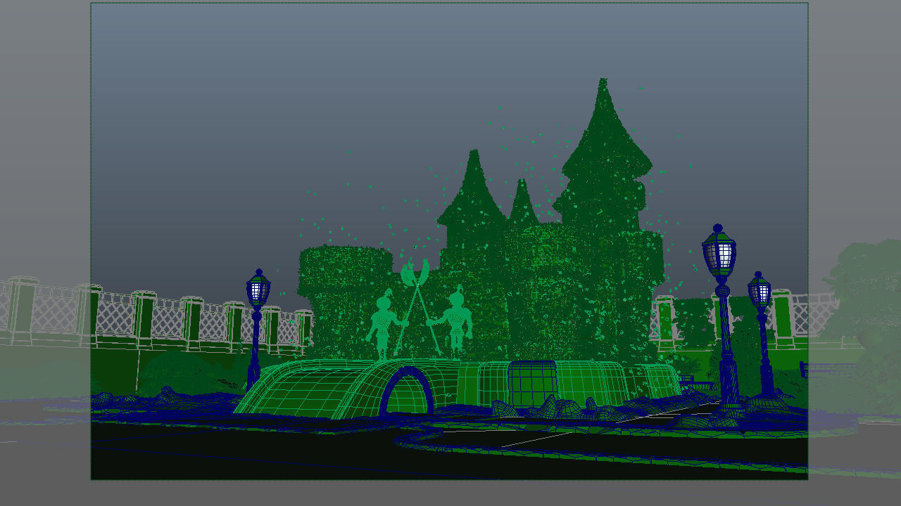 Castle garden 3D model_6