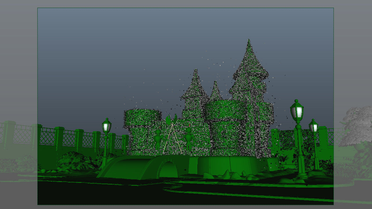 Castle garden 3D model_3