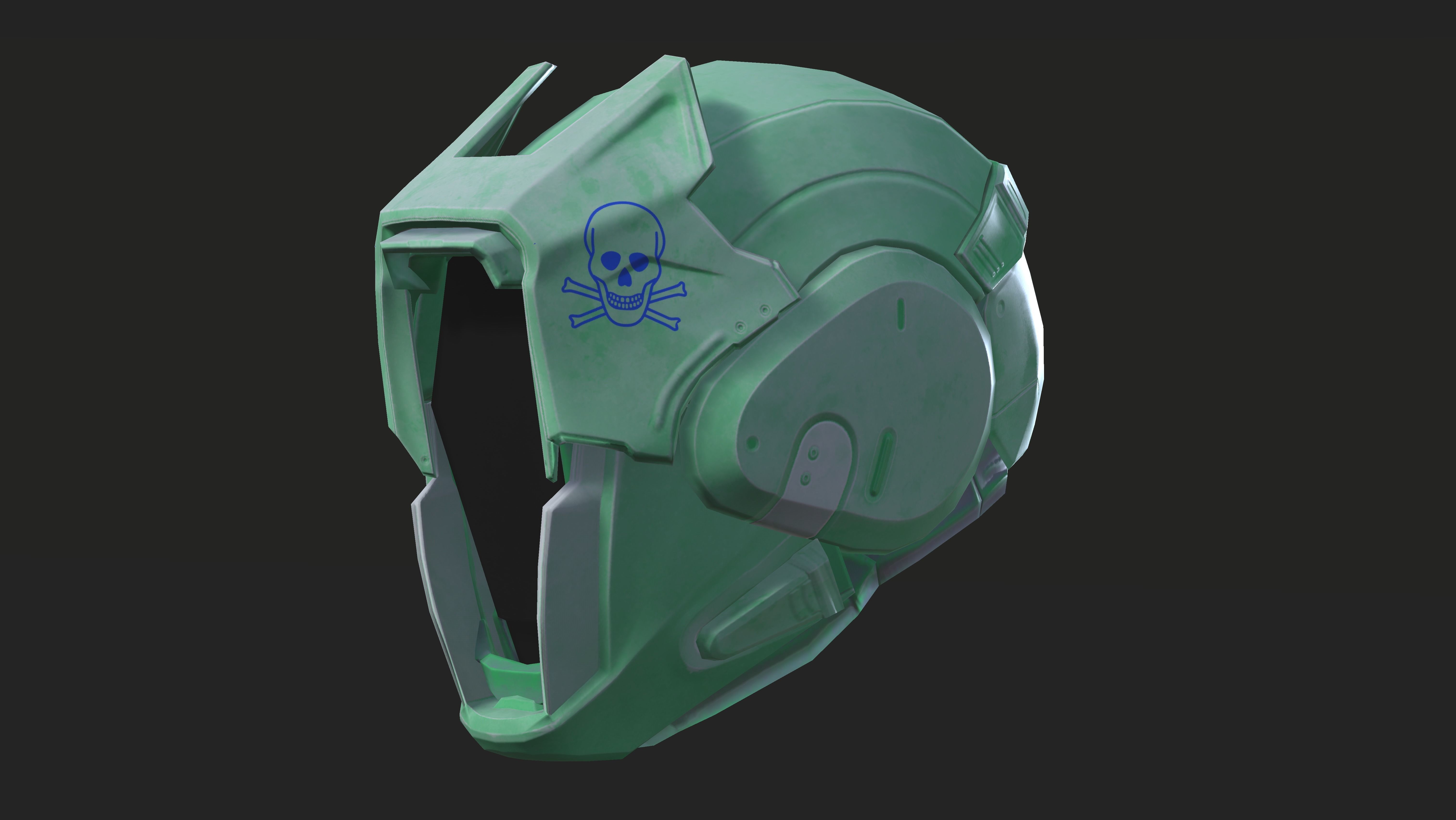 Project 1 - Green Assassin Low-poly 3D model_19