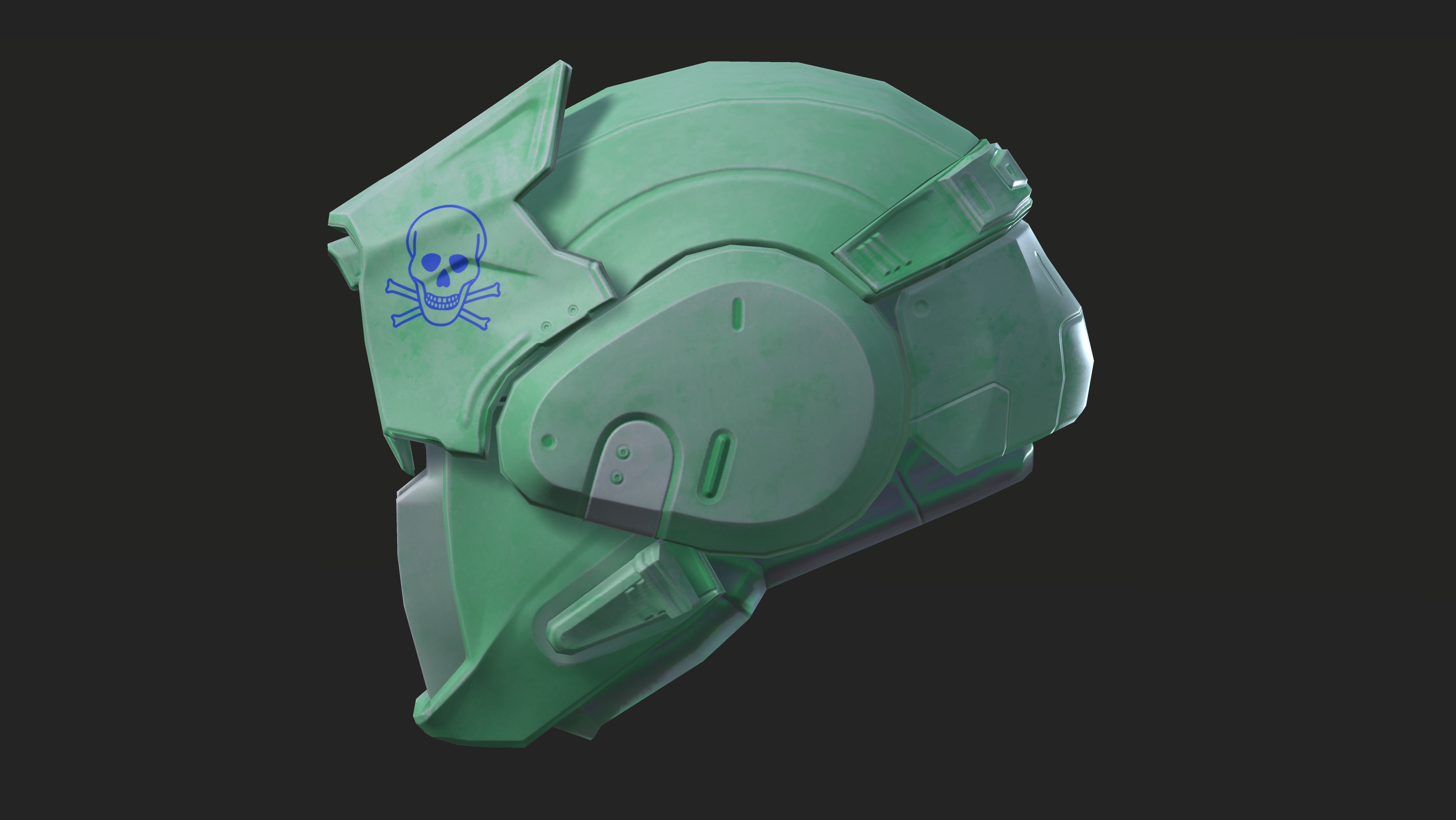 Project 1 - Green Assassin Low-poly 3D model_17