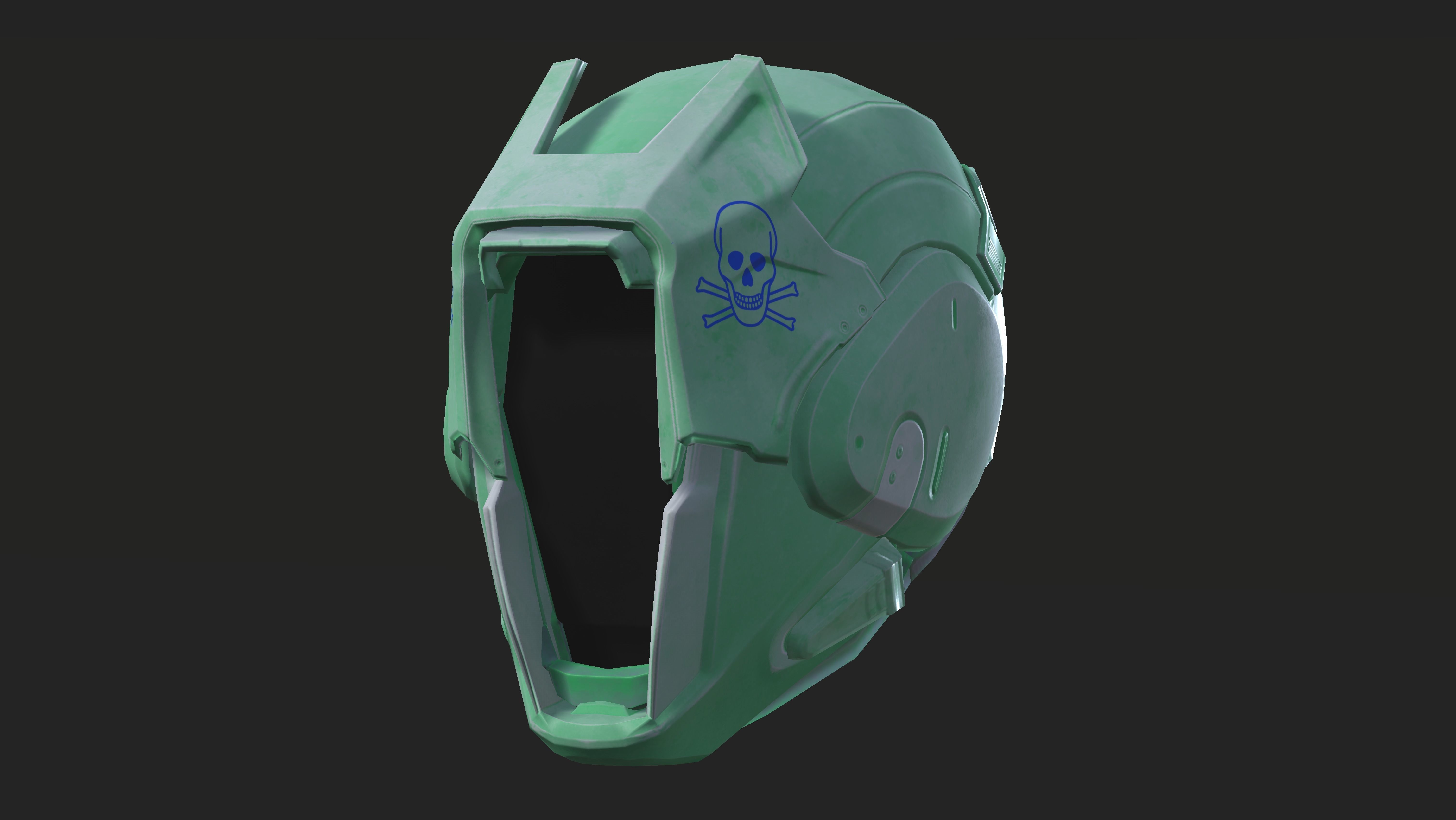 Project 1 - Green Assassin Low-poly 3D model_2