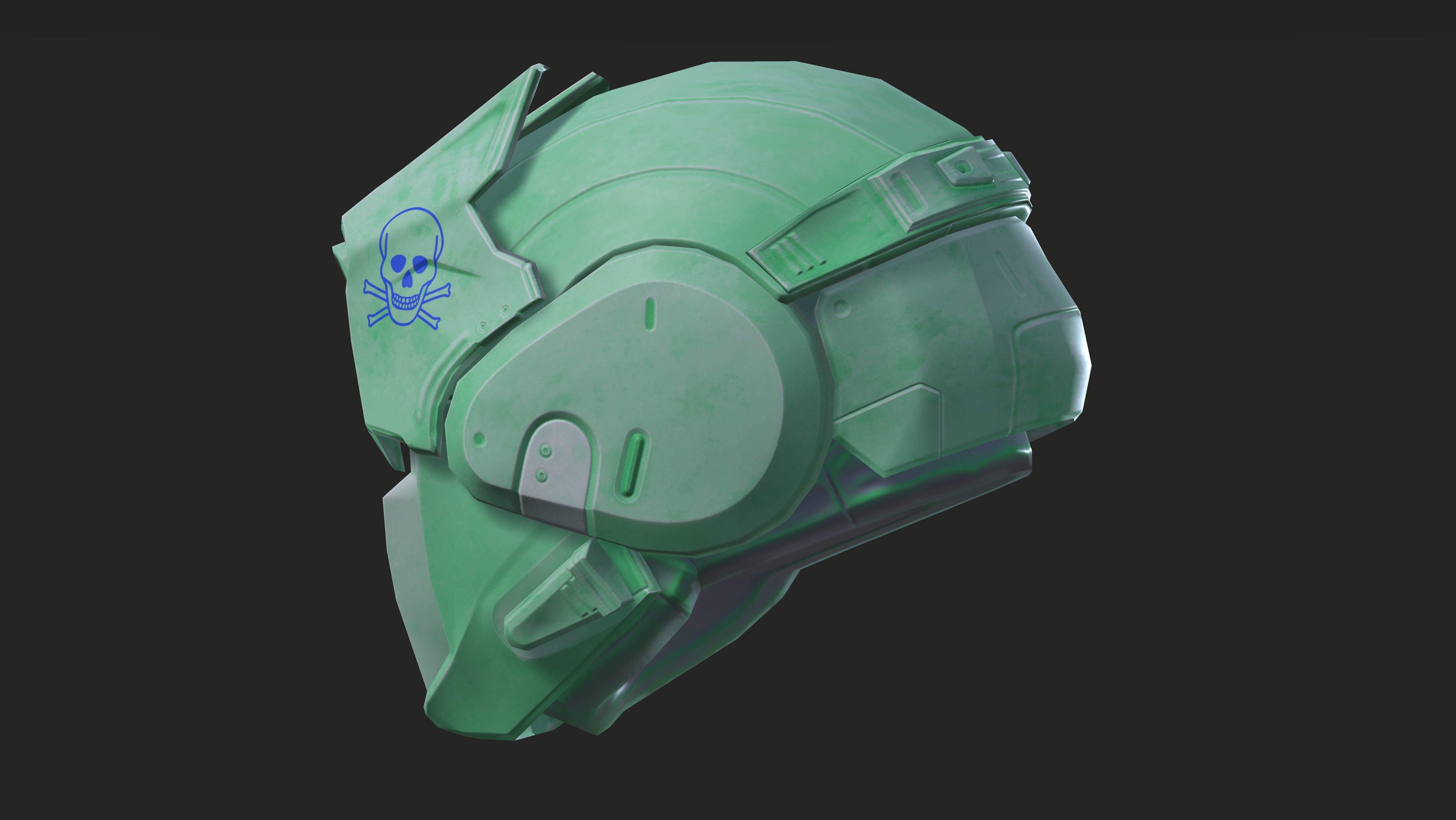 Project 1 - Green Assassin Low-poly 3D model_16