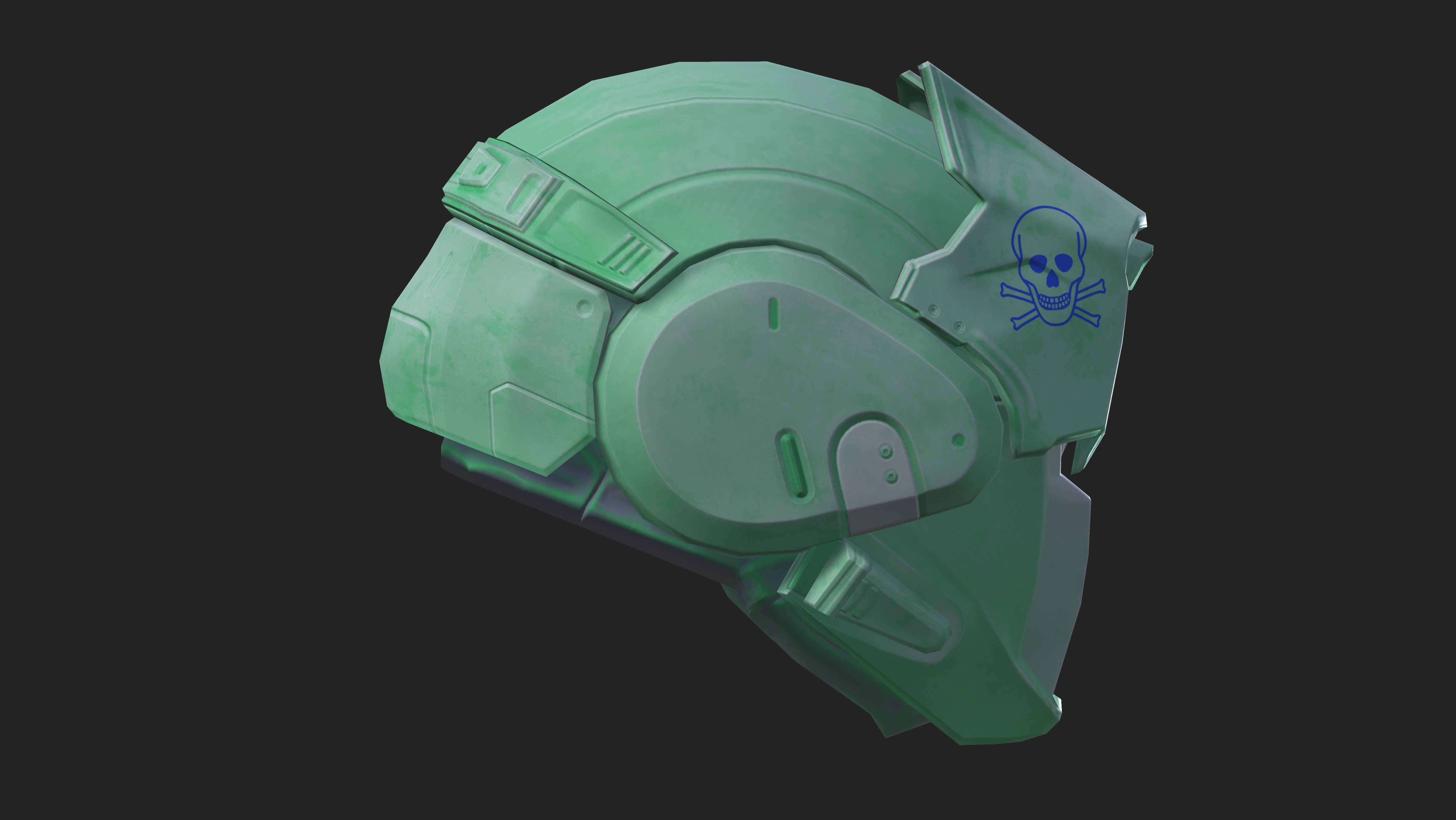 Project 1 - Green Assassin Low-poly 3D model_8
