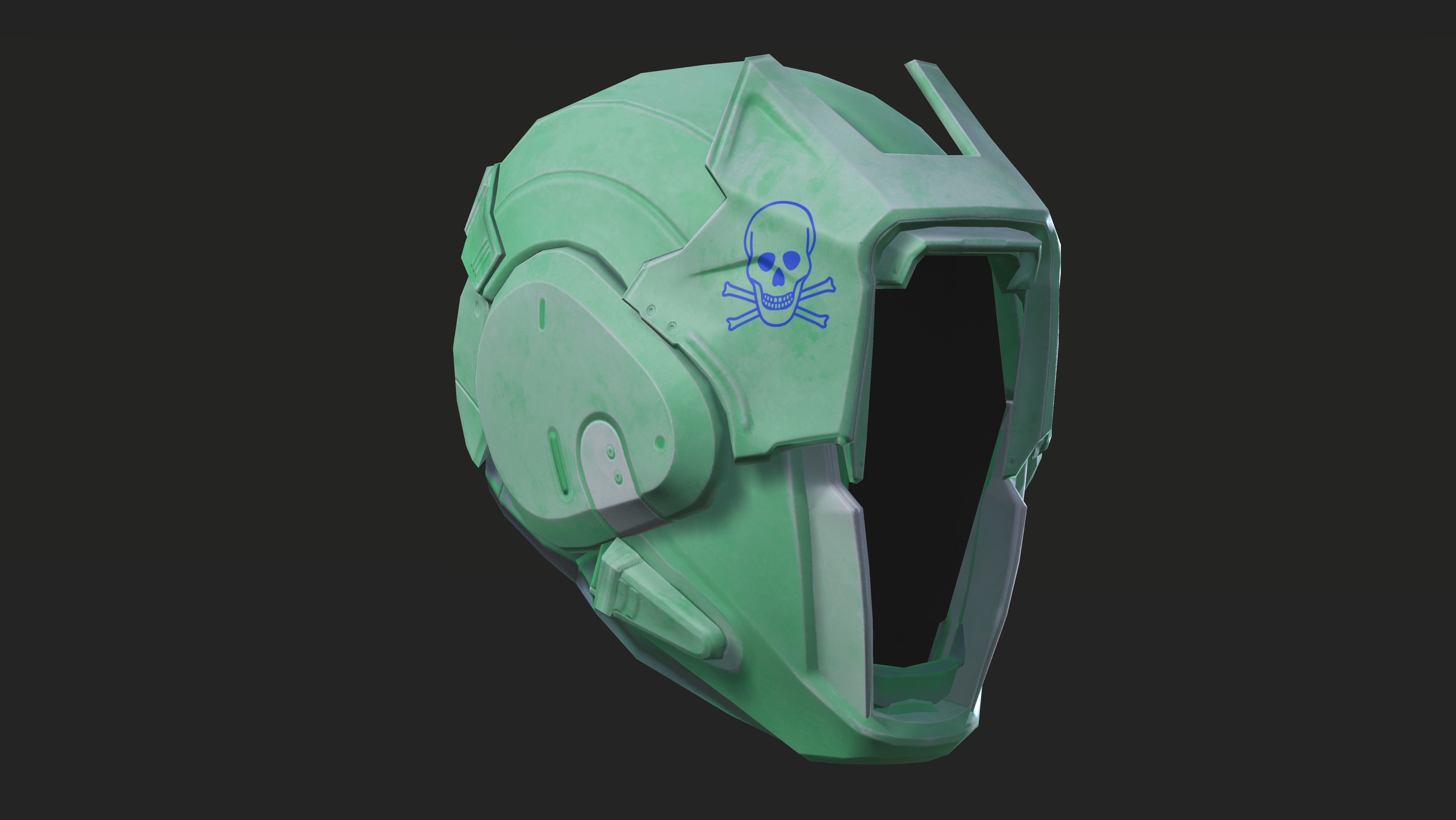 Project 1 - Green Assassin Low-poly 3D model_5