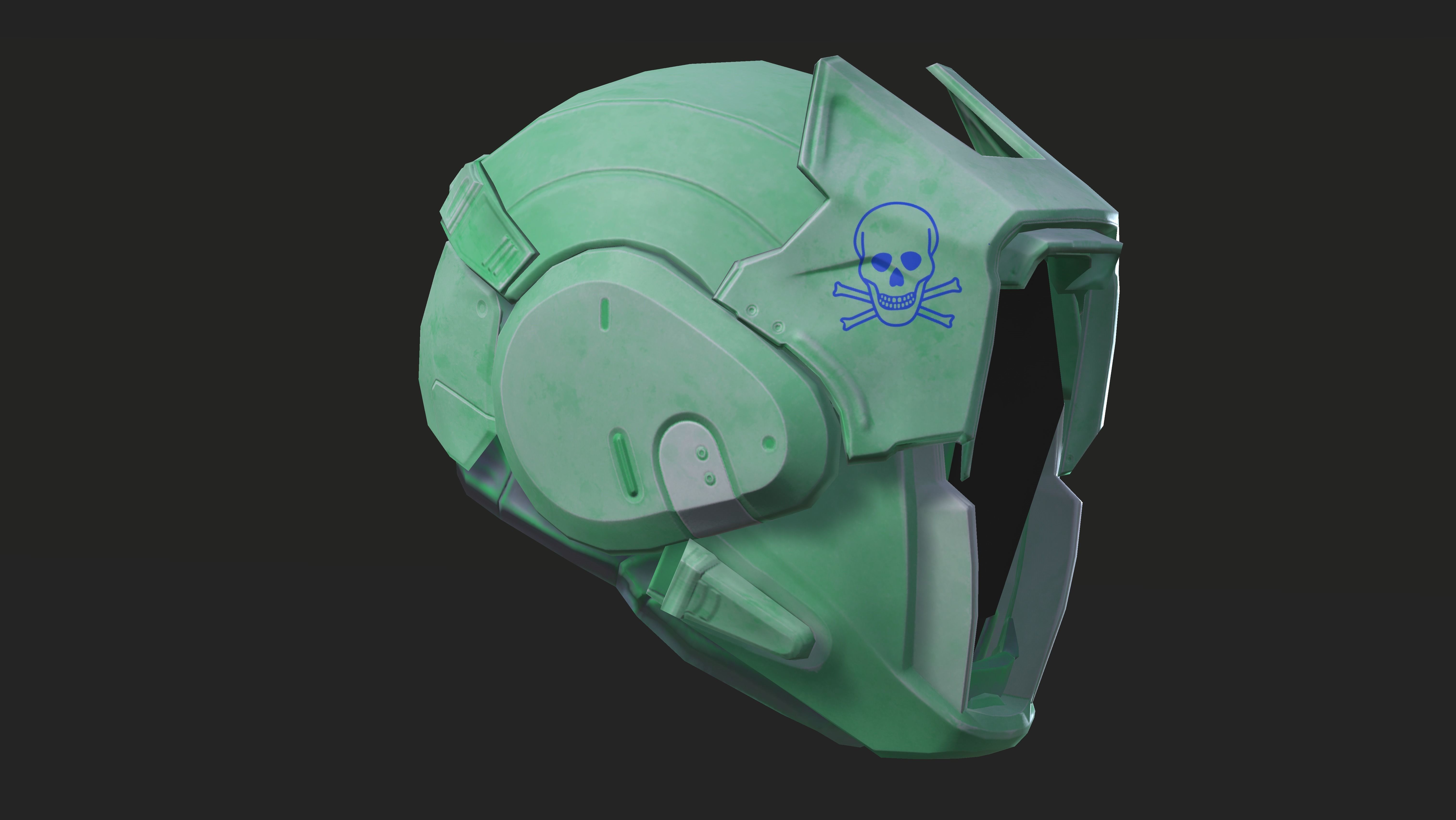 Project 1 - Green Assassin Low-poly 3D model_6