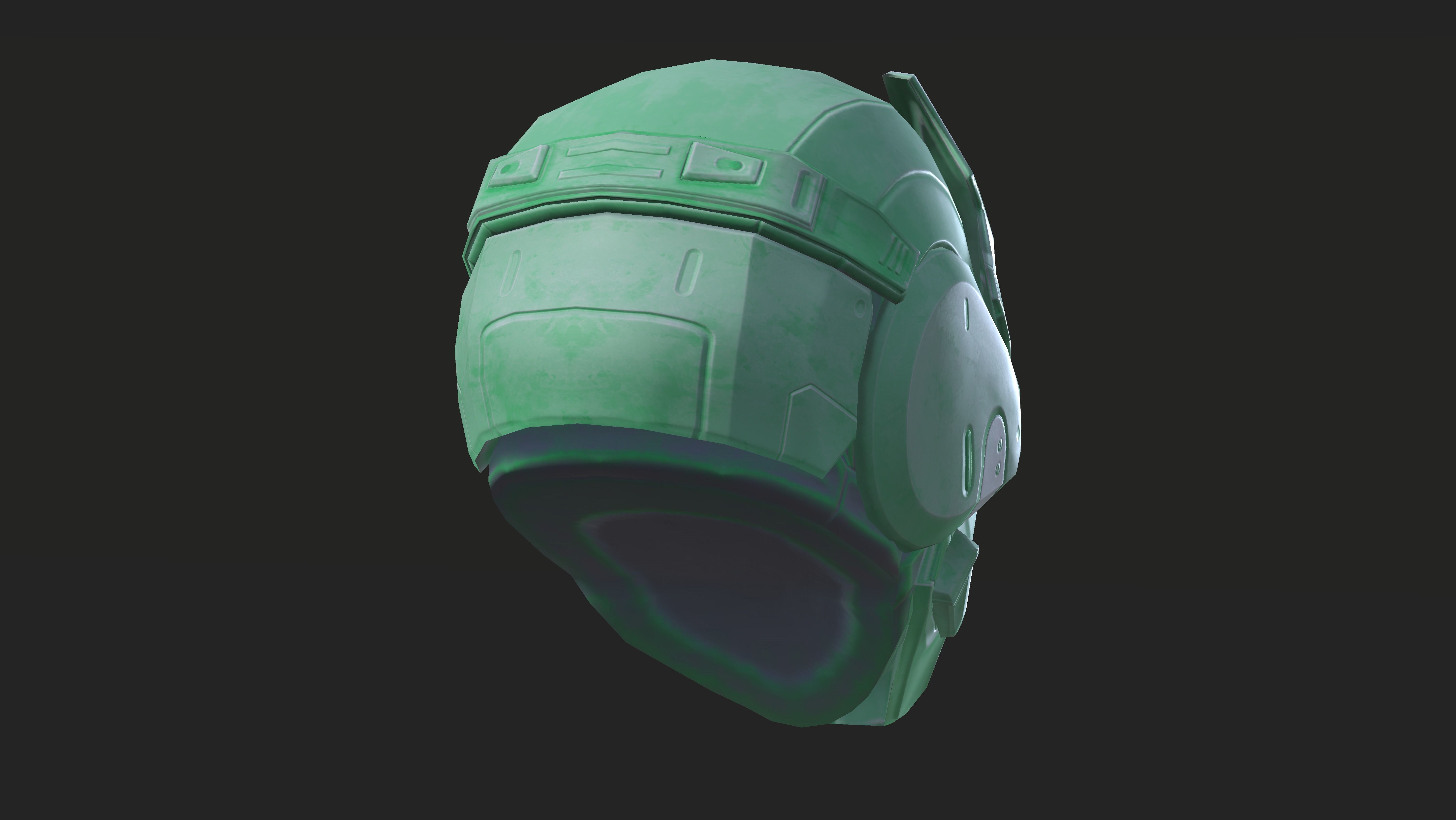 Project 1 - Green Assassin Low-poly 3D model_11
