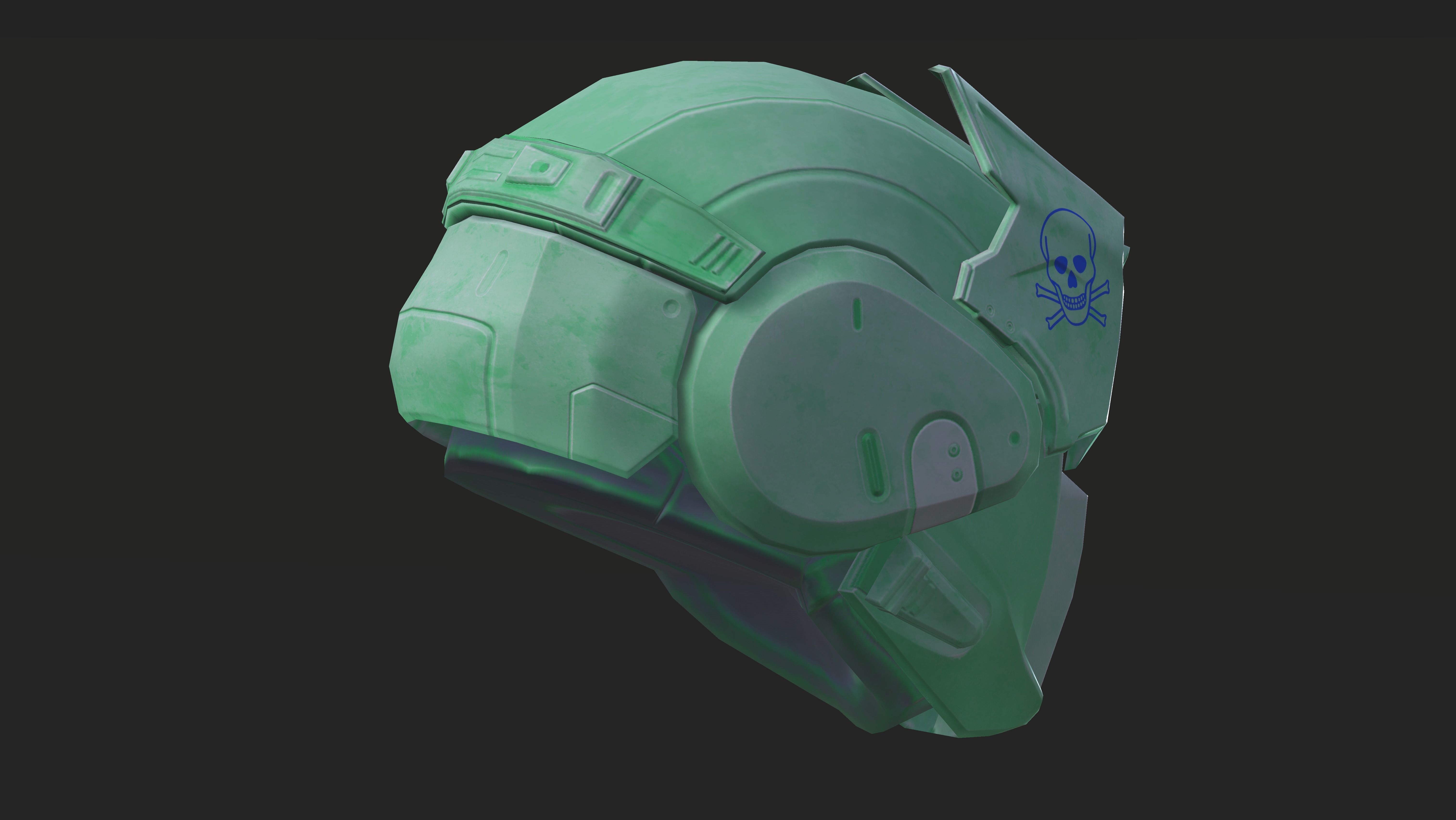 Project 1 - Green Assassin Low-poly 3D model_9