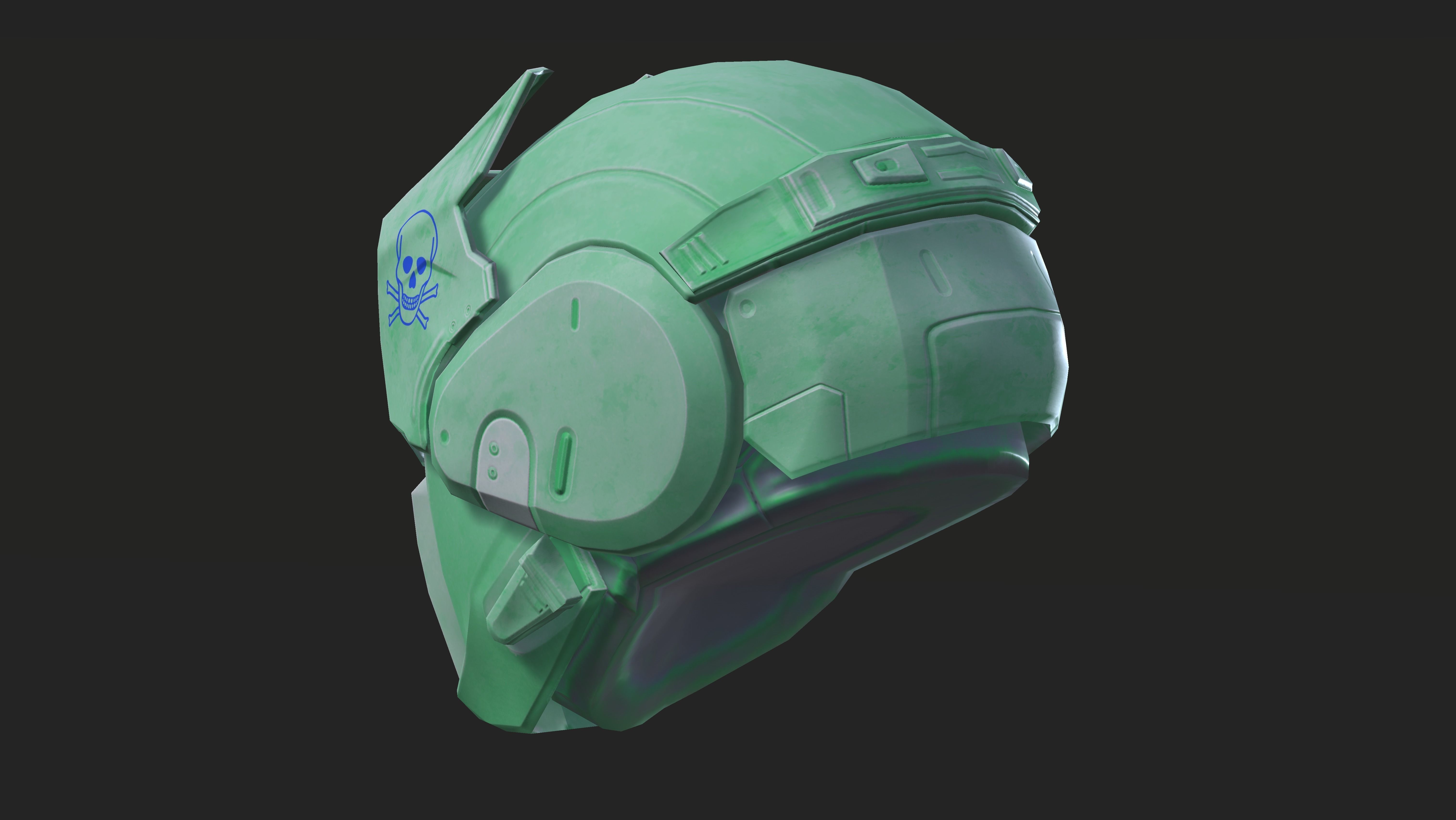 Project 1 - Green Assassin Low-poly 3D model_15