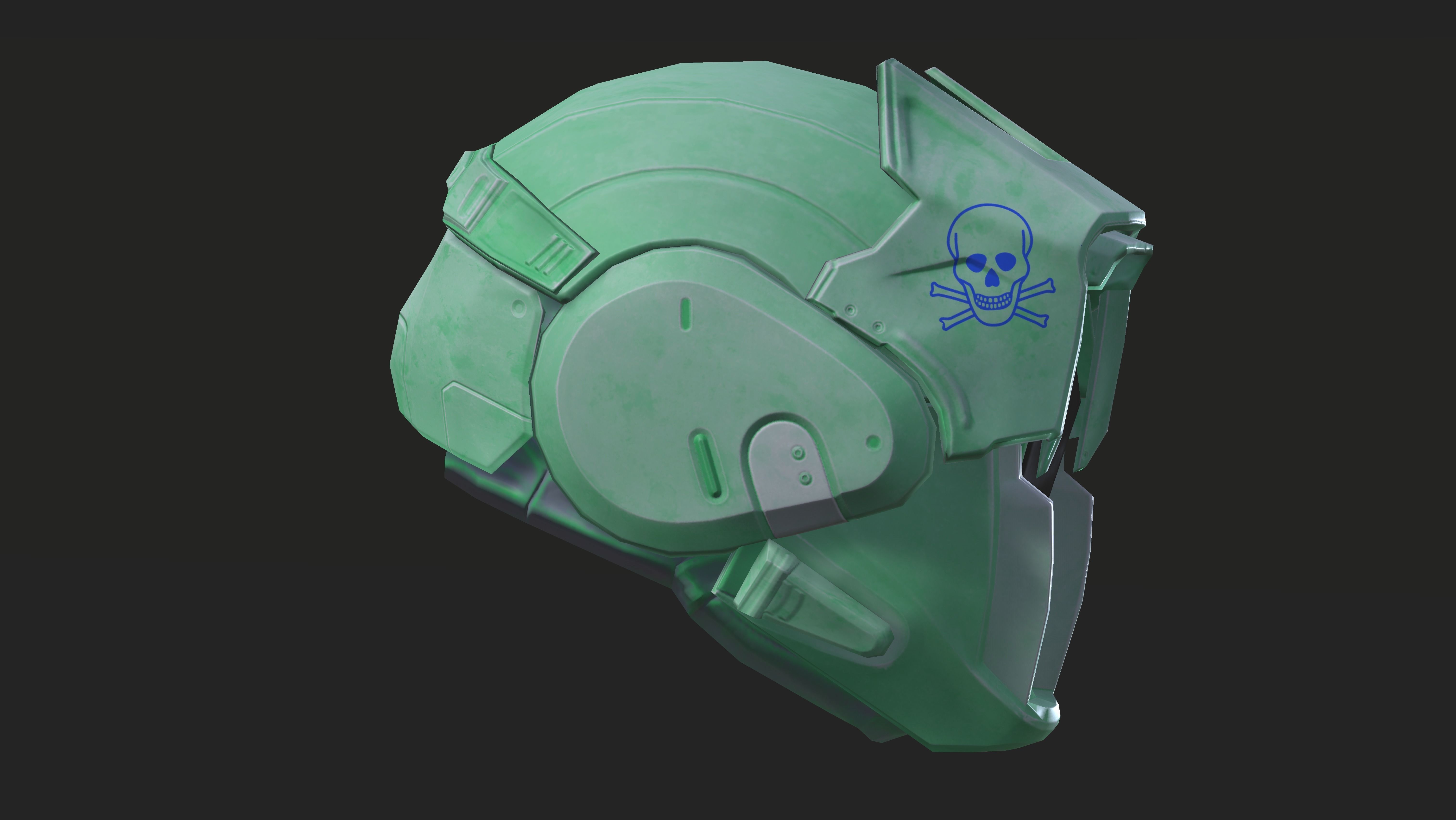 Project 1 - Green Assassin Low-poly 3D model_7