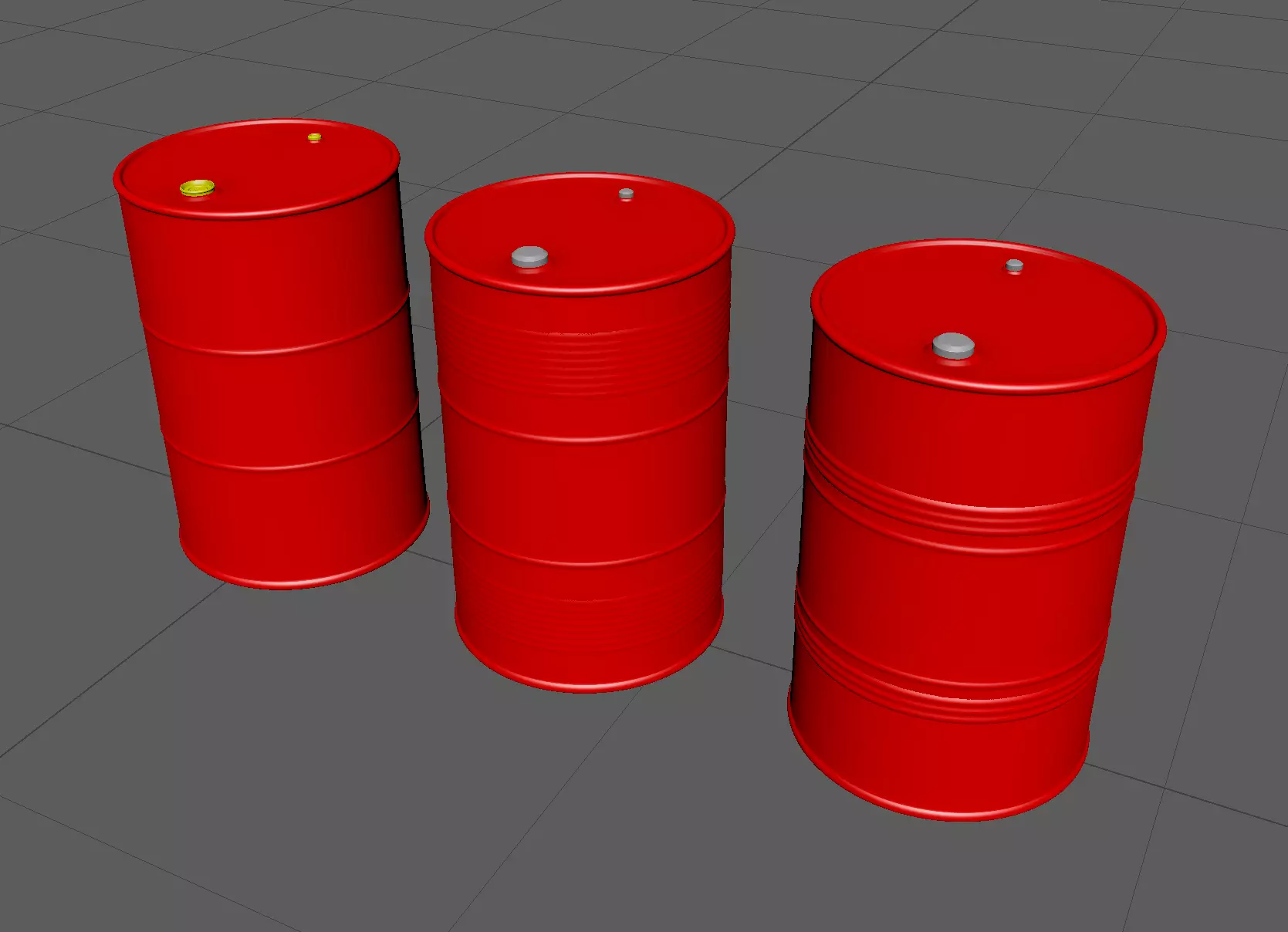 DrumCanA high-poly model barrels 3D model_0