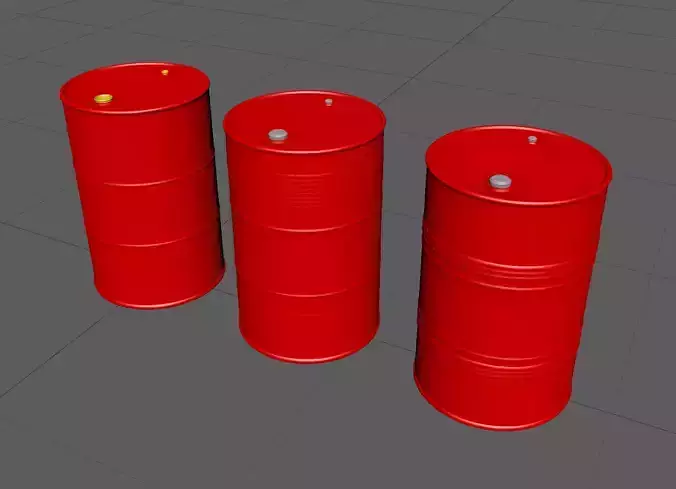 DrumCanA high-poly model barrels