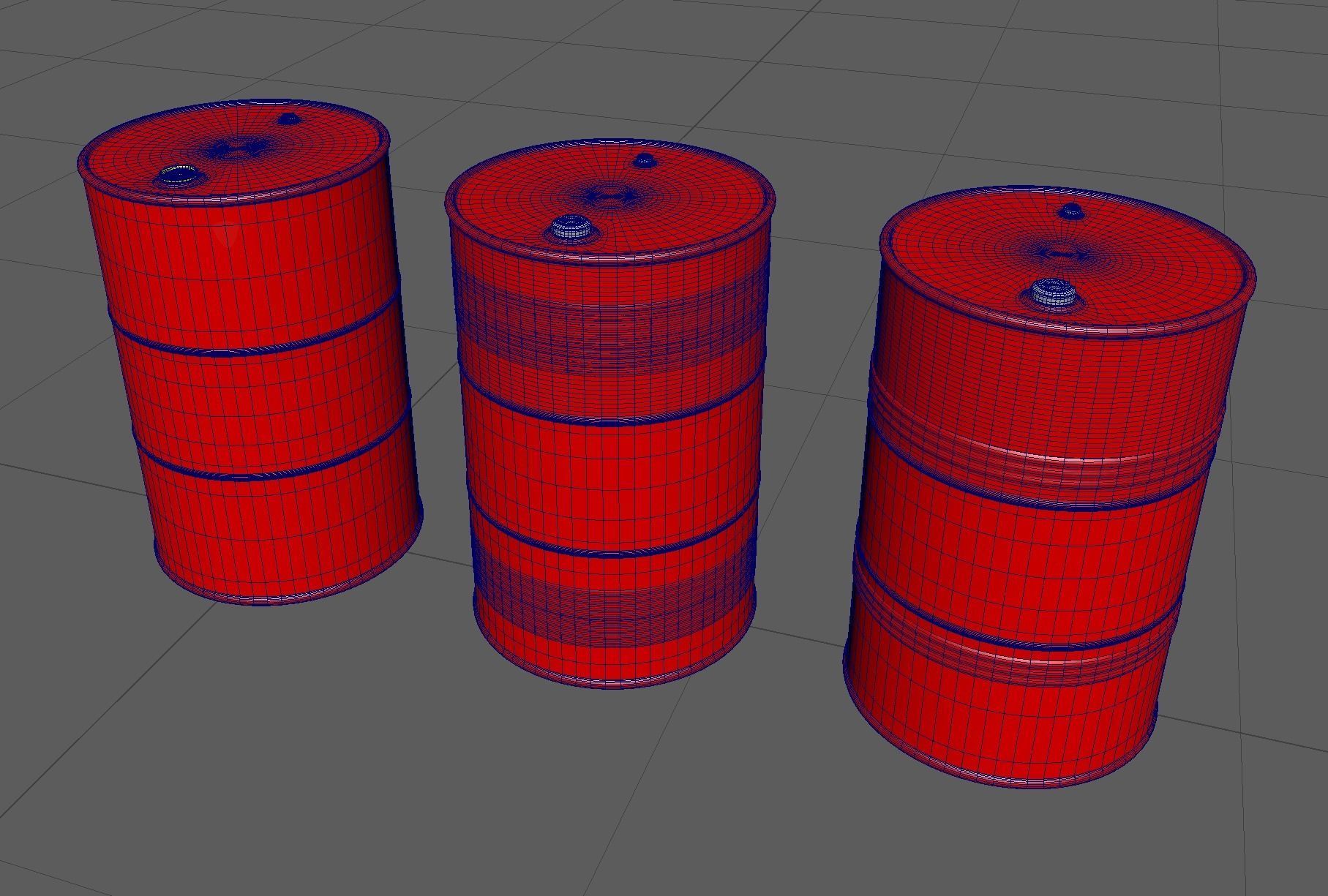 DrumCanA high-poly model barrels 3D model_2