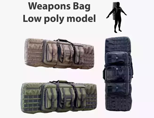 Weapon Bag Low poly Low-poly 3D model