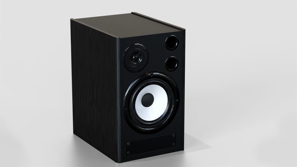 Pair of Speakers Low-poly 3D model_6