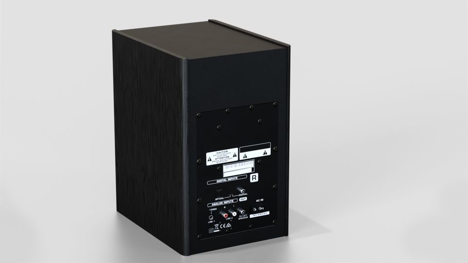 Pair of Speakers Low-poly 3D model_5