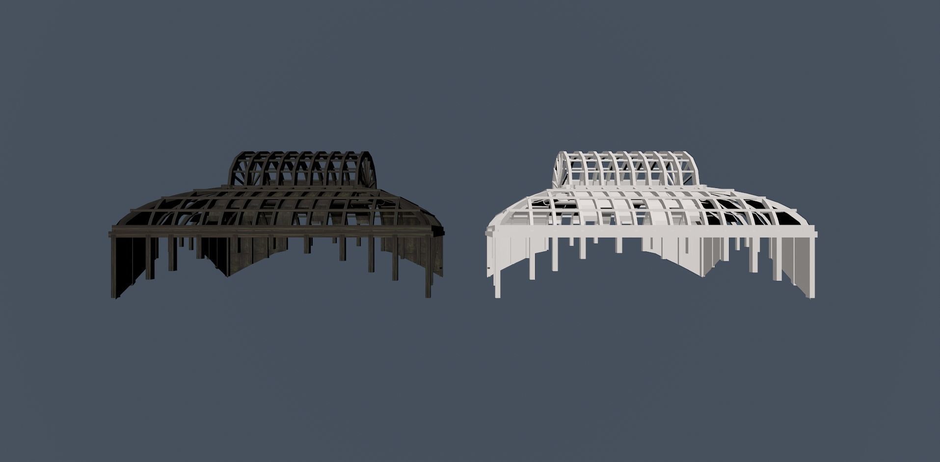 Fences city assets for game Low-poly 3D model_2