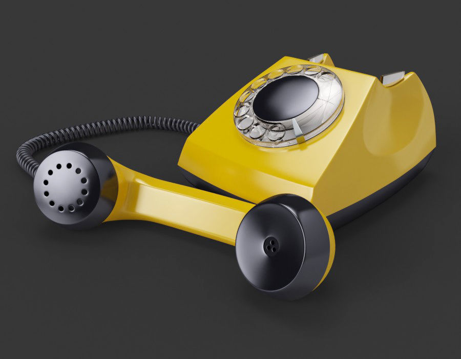 Retro Telephone TAH 70-5 3D model Low-poly 3D model_2