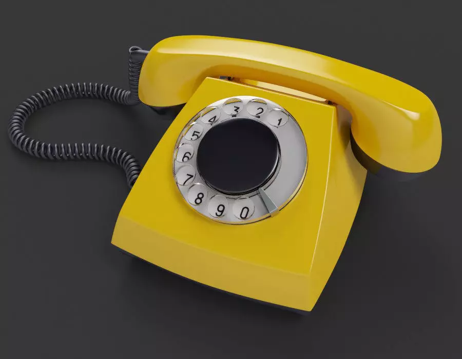 Retro Telephone TAH 70-5 3D model Low-poly 3D model_0