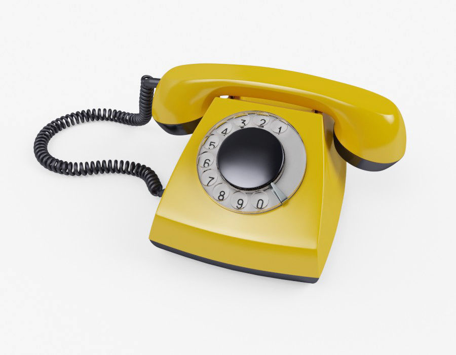 Retro Telephone TAH 70-5 3D model Low-poly 3D model_7