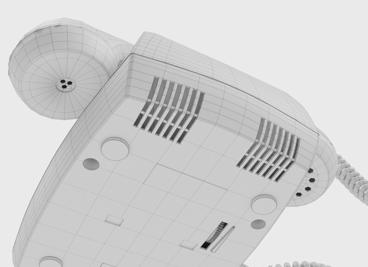 Retro Telephone TAH 70-5 3D model Low-poly 3D model_10